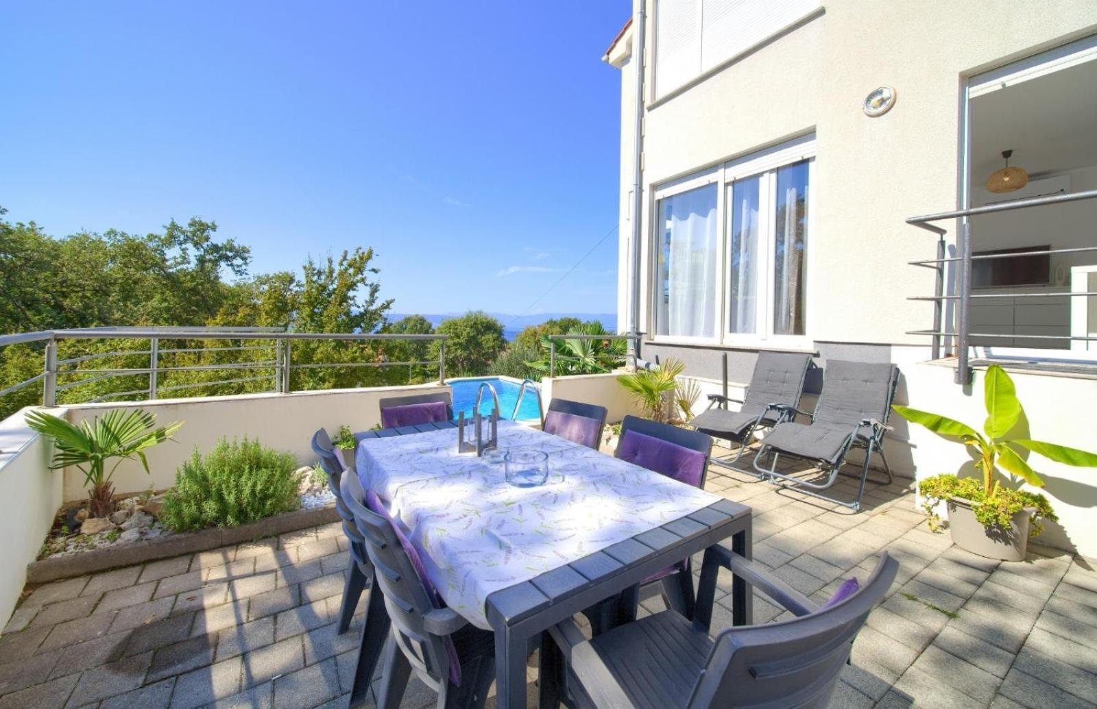 Apartment Sasso Bianco With The Private Pool Njivice Esterno foto